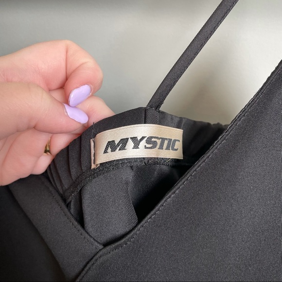 Black Stretchy Dress w/ mesh detailing - Picture 3 of 5